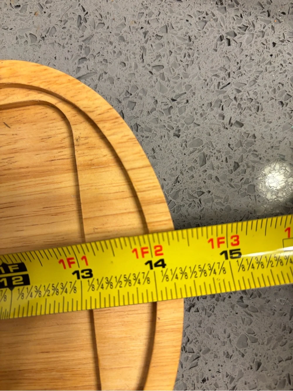 Crate & Barrel White Ceramic Triple Serving Dish on Bamboo Tray